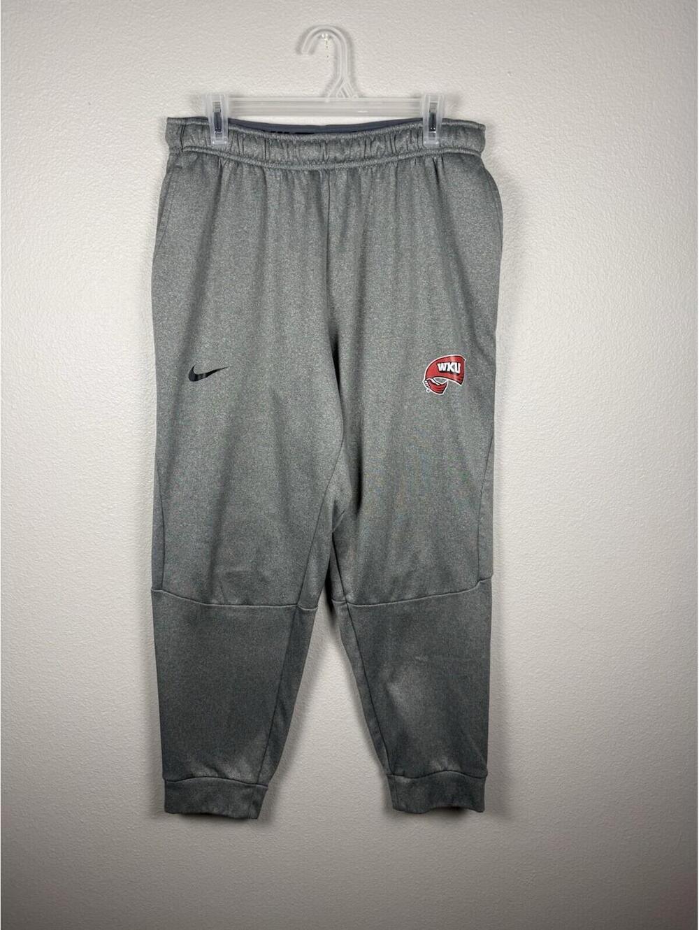 Nike WKU Sideline Jogger Pants Mens XL Gray Dri Fit Fleece Lined Athletic